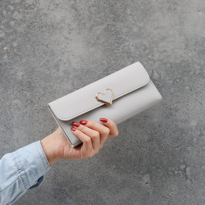 Γυναικείο έκο δερμάτινο τσαντάκι με μεταλλικό κούμπωμα - σε διάφορα χρώματα