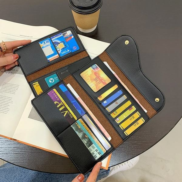 Γυναικείο πορτοφόλι με διαμερίσματα πιστωτικών καρτών χωρίς θήκη κερμάτων 