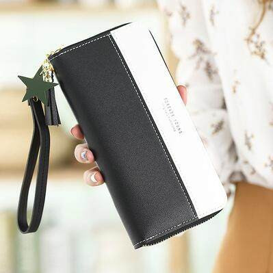 Πολυλειτουργικό γυναικείο πορτοφόλι κατασκευασμένο από έκο δέρμα με φούντα