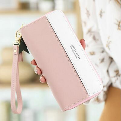 Πολυλειτουργικό γυναικείο πορτοφόλι κατασκευασμένο από έκο δέρμα με φούντα