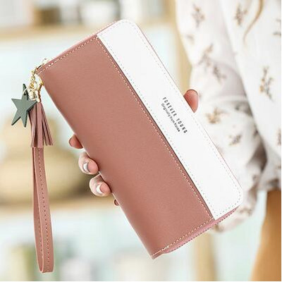 Πολυλειτουργικό γυναικείο πορτοφόλι κατασκευασμένο από έκο δέρμα με φούντα