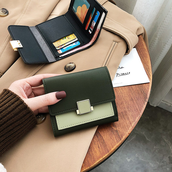 Μικρό πτυσσόμενο γυναικείο πορτοφόλι από οικολογικό δέρμα