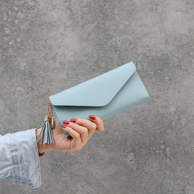 Γυναικείο έκο δερμάτινο πορτοφόλι με μεταλλικό κούμπωμα και τσέπη με κέρματα