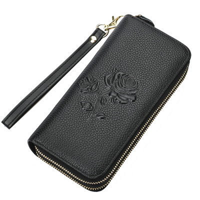 Γυναικείο πορτοφόλι νέο μοντέλο με διπλό φερμουάρ και κοντή λαβή