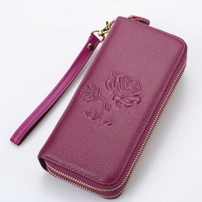 Γυναικείο πορτοφόλι νέο μοντέλο με διπλό φερμουάρ και κοντή λαβή