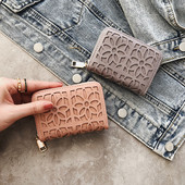 Γυναικείο μικρό πορτοφόλι με φερμουάρ - οικολογικό δέρμα