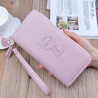 Sieviešu ādas maks ar rokturi un kuloniem