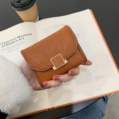 Γυναικείο έκο δερμάτινο πορτοφόλι με μεταλλική στερέωση