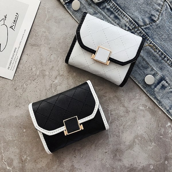 Γυναικείο έκο δερμάτινο πορτοφόλι με μεταλλική στερέωση