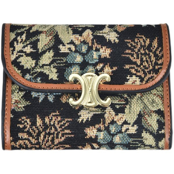 Γυναικείο έκο πορτοφόλι με κέντημα και αγκράφα - δύο μοντέλα