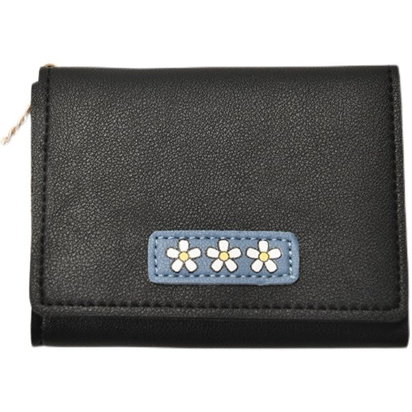 Γυναικείο πορτοφόλι με τρισδιάστατη εφαρμογή από οικολογικό δέρμα