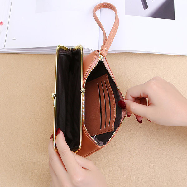 Portofel de dama model nou cu inchizator metalic si buzunar pentru monede