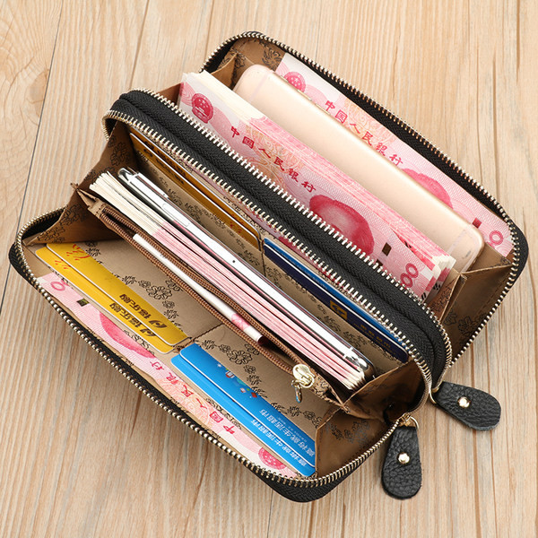 Πολυλειτουργικό πορτοφόλι με δύο διαμερίσματα και φερμουάρ