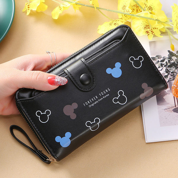 Γυναικείο έκο δερμάτινο πορτοφόλι με απλικέ σε διάφορα χρώματα