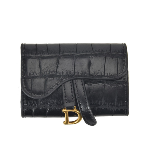 Γυναικείο έκο δερμάτινο πορτοφόλι με μεταλλικό αξεσουάρ