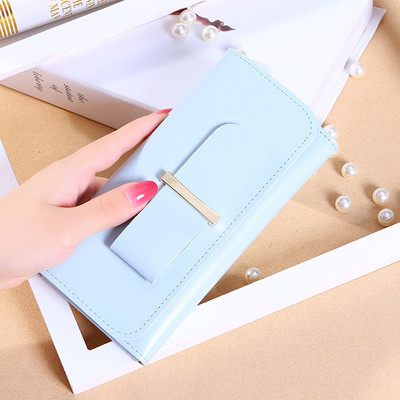 Κομψό γυναικείο πορτοφόλι με τσέπη για κέρματα σε διάφορα χρώματα