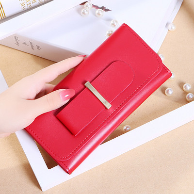 Κομψό γυναικείο πορτοφόλι με τσέπη για κέρματα σε διάφορα χρώματα