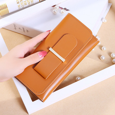 Κομψό γυναικείο πορτοφόλι με τσέπη για κέρματα σε διάφορα χρώματα