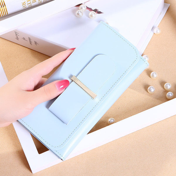 Κομψό γυναικείο πορτοφόλι με τσέπη για κέρματα σε διάφορα χρώματα