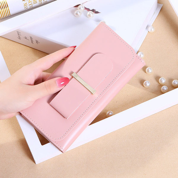 Κομψό γυναικείο πορτοφόλι με τσέπη για κέρματα σε διάφορα χρώματα