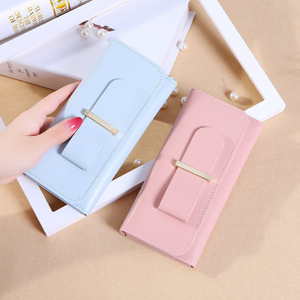 Κομψό γυναικείο πορτοφόλι με τσέπη για κέρματα σε διάφορα χρώματα