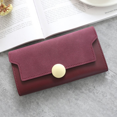 Έκο δερμάτινο γυναικείο πορτοφόλι με κούμπωμα