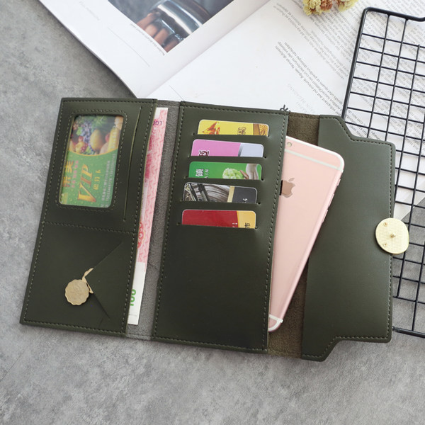 Έκο δερμάτινο γυναικείο πορτοφόλι με κούμπωμα