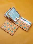 Γυναικείο πορτοφόλι καθημερινό με απλικέ χρώμα