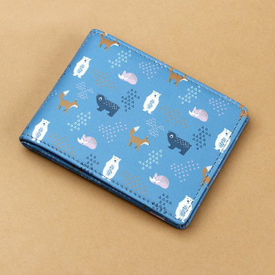 Γυναικείο πορτοφόλι καθημερινό με απλικέ χρώμα