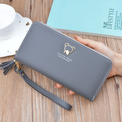 Λειτουργικό γυναικείο πορτοφόλι με φερμουάρ και κοντή λαβή