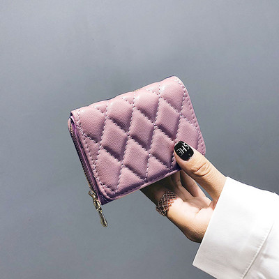 Γυναικείο πορτοφόλι με δύο διαμερίσματα με φερμουάρ και μεταλλική στερέωση