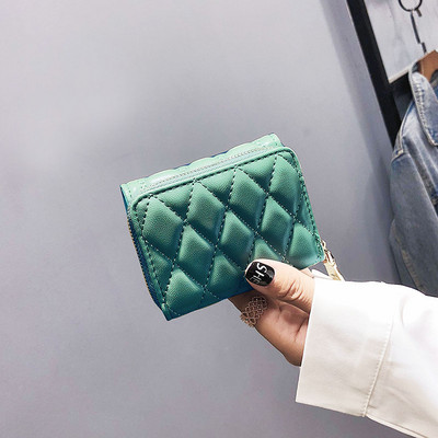 Γυναικείο πορτοφόλι με δύο διαμερίσματα με φερμουάρ και μεταλλική στερέωση