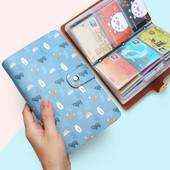 Γυναικείο έκο δερμάτινο πορτοφόλι με μεταλλική στερέωση και έγχρωμο απλικέ