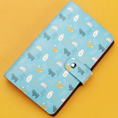 Γυναικείο έκο δερμάτινο πορτοφόλι με μεταλλική στερέωση και έγχρωμο απλικέ