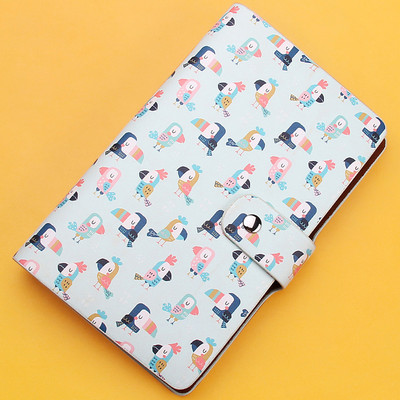 Γυναικείο έκο δερμάτινο πορτοφόλι με μεταλλική στερέωση και έγχρωμο απλικέ