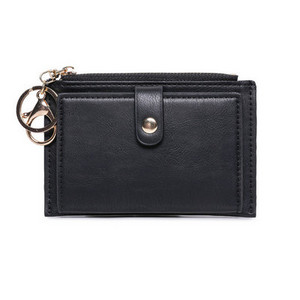 Γυναικείο έκο δερμάτινο πορτοφόλι με τσέπη με κέρμα και μεταλλικό κούμπωμα