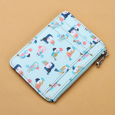 Γυναικείο έκο δερμάτινο πορτοφόλι με φερμουάρ και απλικέ - διάφορα χρώματα