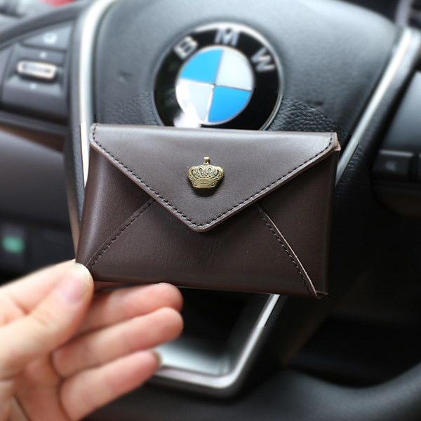 Μικρό έκο δερμάτινο πορτοφόλι με μεταλλικό στοιχείο - τρία μοντέλα