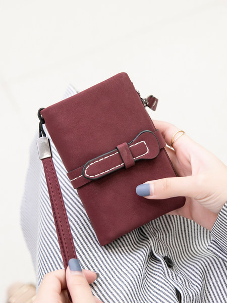 Γυναικείο πορτοφόλι με τσέπη για κέρματα από faux δέρμα