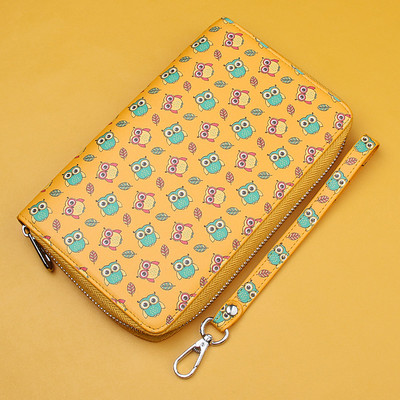 Γυναικείο πορτοφόλι με απλικέ χρώμα και φερμουάρ σε διάφορα χρώματα