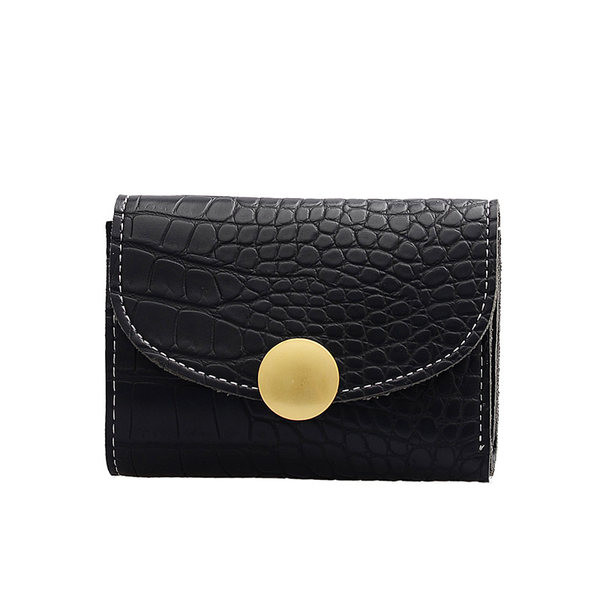 Γυναικείο μίνι πορτοφόλι από οικολογικό δέρμα με μεταλλική στερέωση