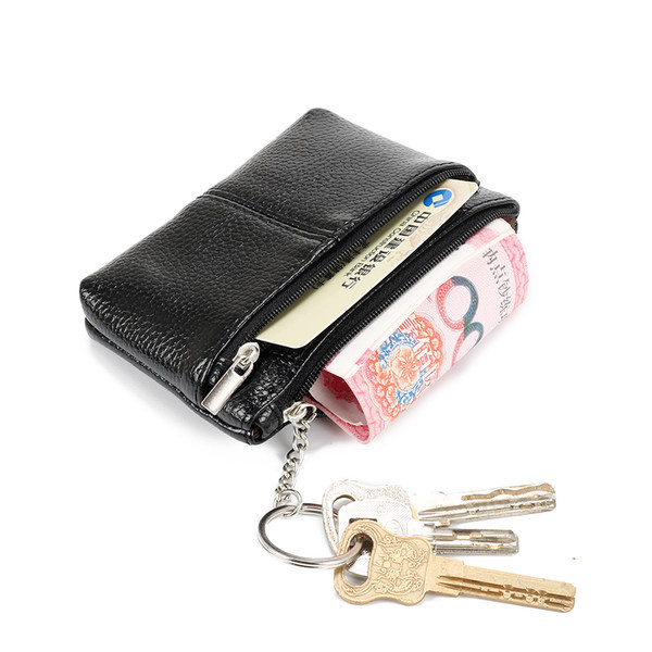 Καθημερινό έκο δερμάτινο πορτοφόλι με φερμουάρ