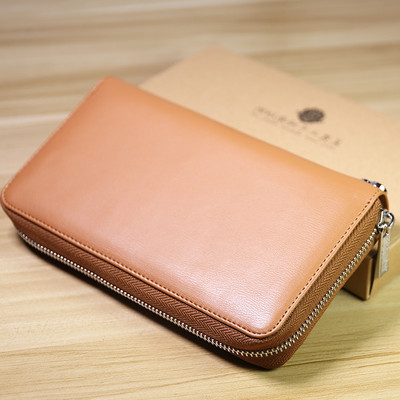 Sieviešu ādas somiņa ar rāvējslēdzēju un debetkaršu nodalījumiem