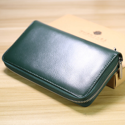 Sieviešu ādas somiņa ar rāvējslēdzēju un debetkaršu nodalījumiem