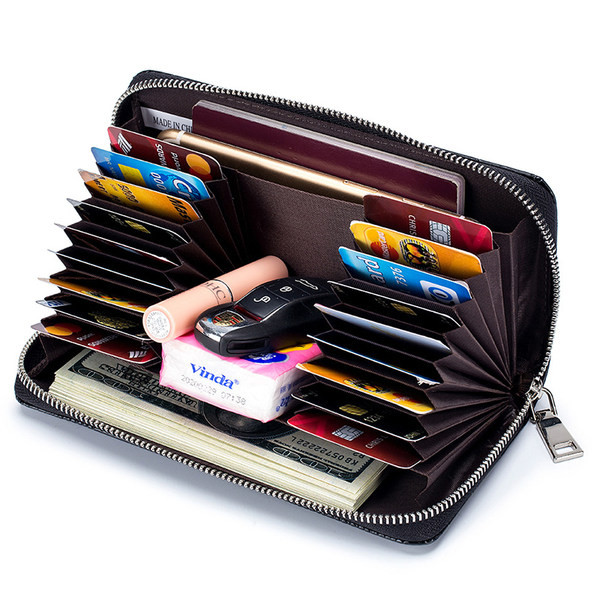 Γυναικείο έκο δερμάτινο πορτοφόλι με φερμουάρ και κοντή λαβή