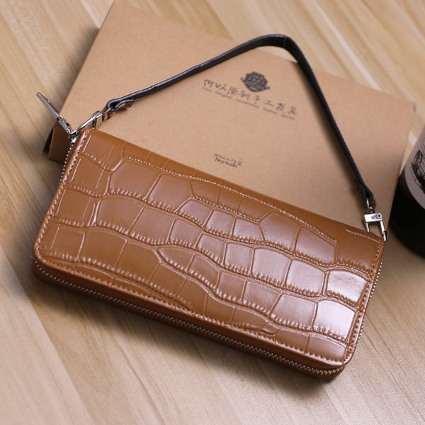 Γυναικείο έκο δερμάτινο πορτοφόλι με φερμουάρ και κοντή λαβή