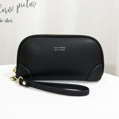 Γυναικείο έκο δερμάτινο πορτοφόλι με επιγραφή και λαβή