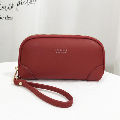 Γυναικείο έκο δερμάτινο πορτοφόλι με επιγραφή και λαβή