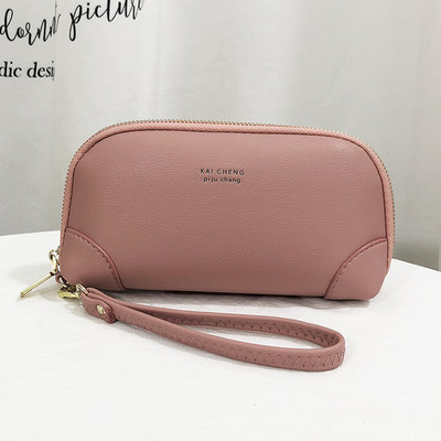 Γυναικείο έκο δερμάτινο πορτοφόλι με επιγραφή και λαβή