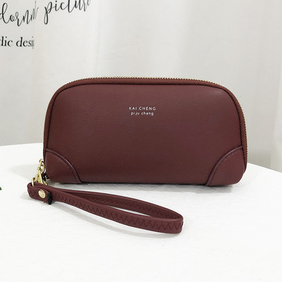 Γυναικείο έκο δερμάτινο πορτοφόλι με επιγραφή και λαβή